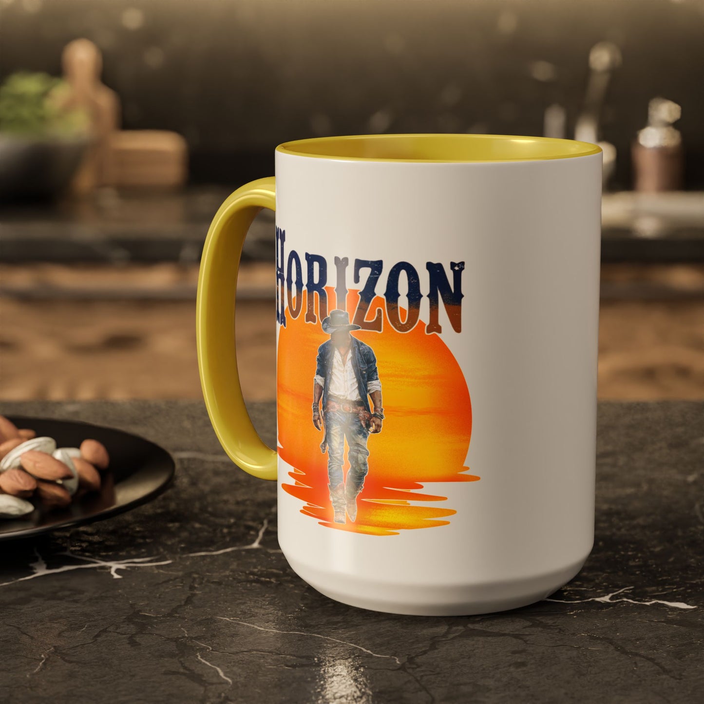 Horizon Cowboy Sunset Coffee Mug | Western Rodeo Gift | Rustic Cowboy Coffee Cup for Country Lifestyle Fans