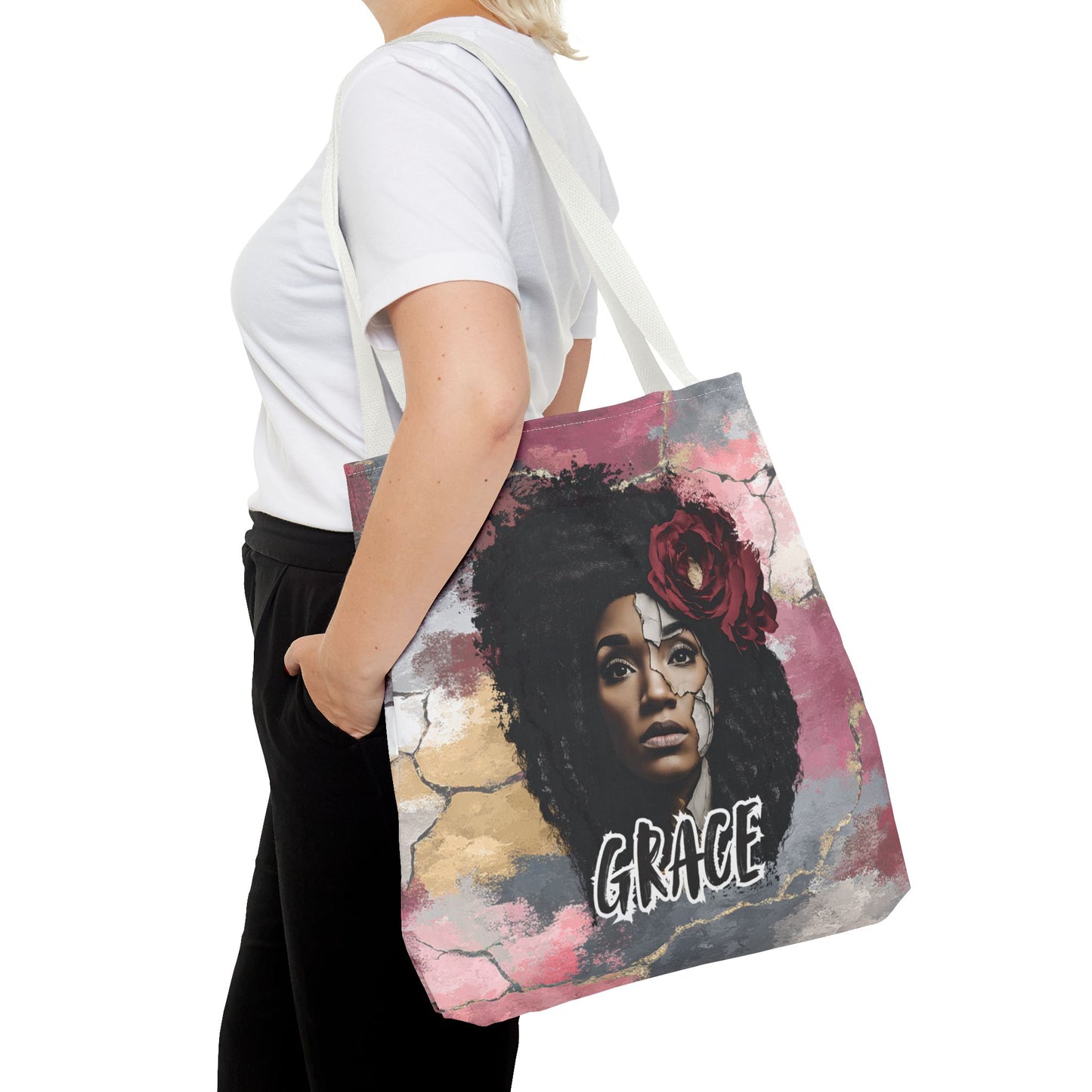 Grace (Colorful Edition) Tote Bag — Masks Off Collection