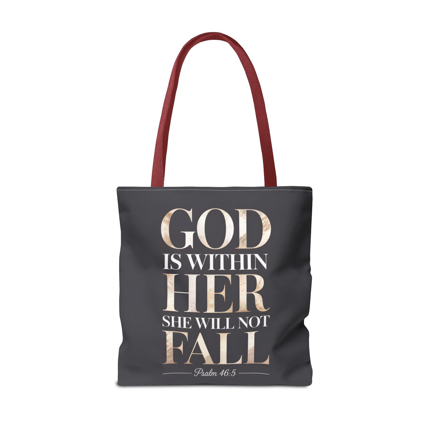 Copy of Psalm 46:5 Tote Bag, God Is Within Her She Will Not Fall Tote, Christian Scripture Tote, Faith Inspirational Bag for Women