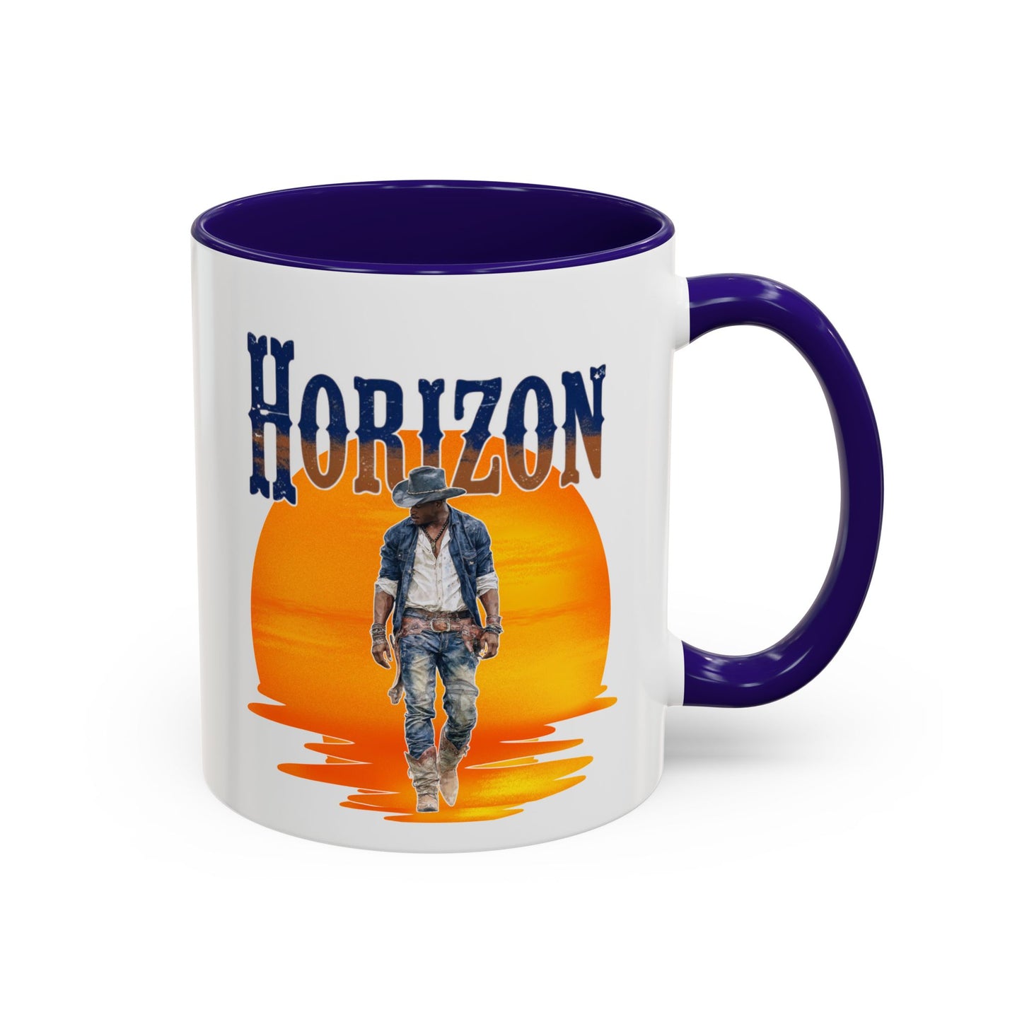 Horizon Cowboy Sunset Coffee Mug | Western Rodeo Gift | Rustic Cowboy Coffee Cup for Country Lifestyle Fans