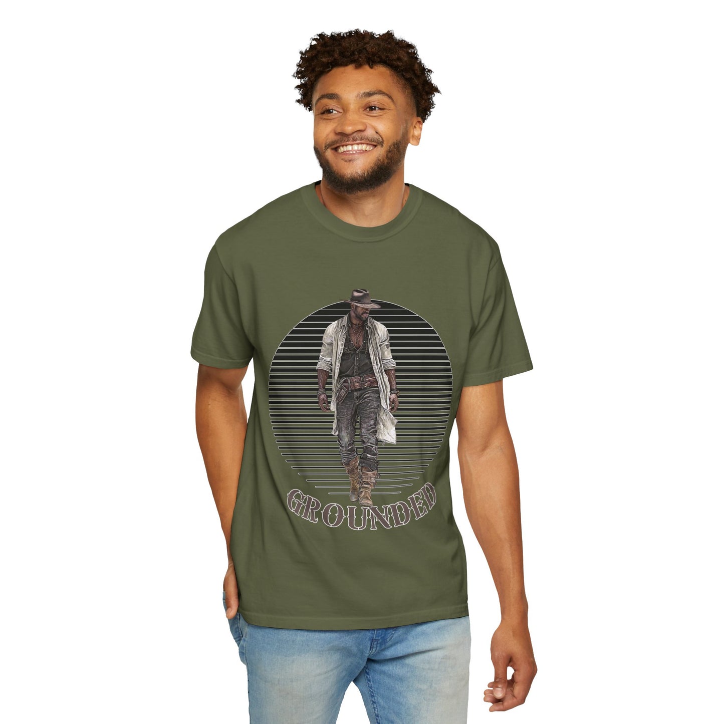 GROUNDED Cowboy Shirt - T-Shirt for Rodeo Lovers and Western Enthusiasts