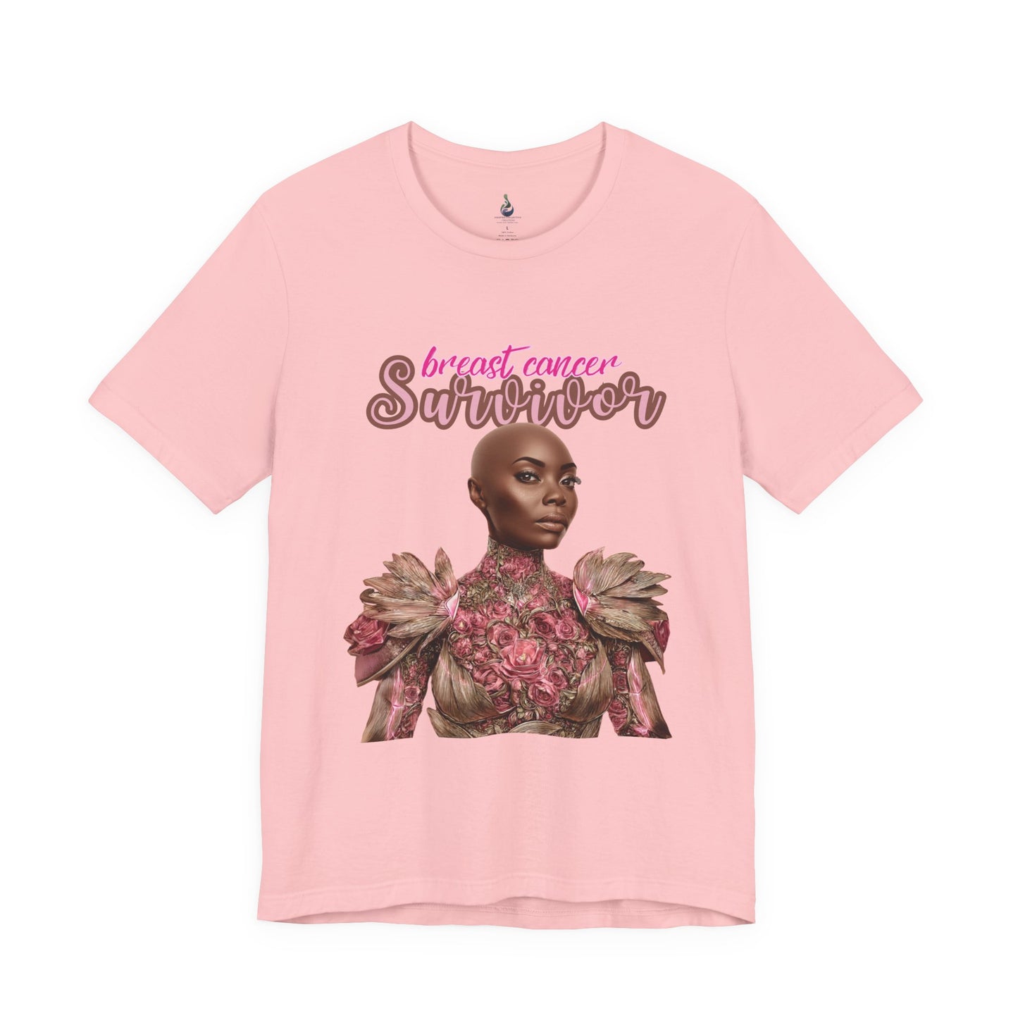 Breast Cancer Survivor Fancy Shirt | Elegant Pink Ribbon Tee | Survivor Empowerment Shirt | October Awareness Apparel for Women