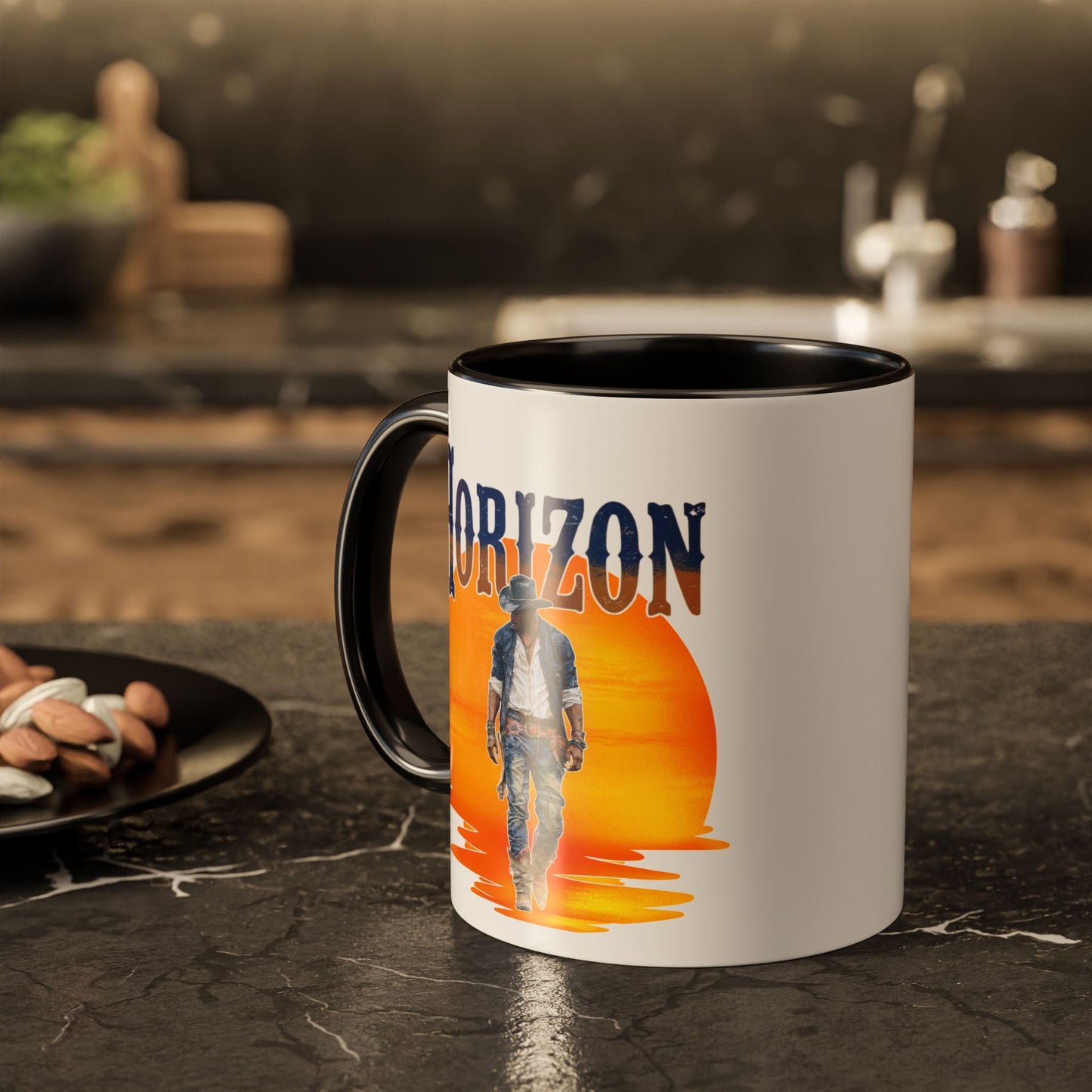 Horizon Cowboy Sunset Coffee Mug | Western Rodeo Gift | Rustic Cowboy Coffee Cup for Country Lifestyle Fans