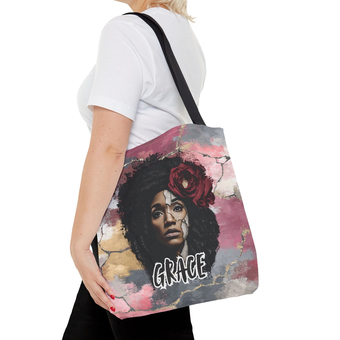 Grace (Colorful Edition) Tote Bag — Masks Off Collection