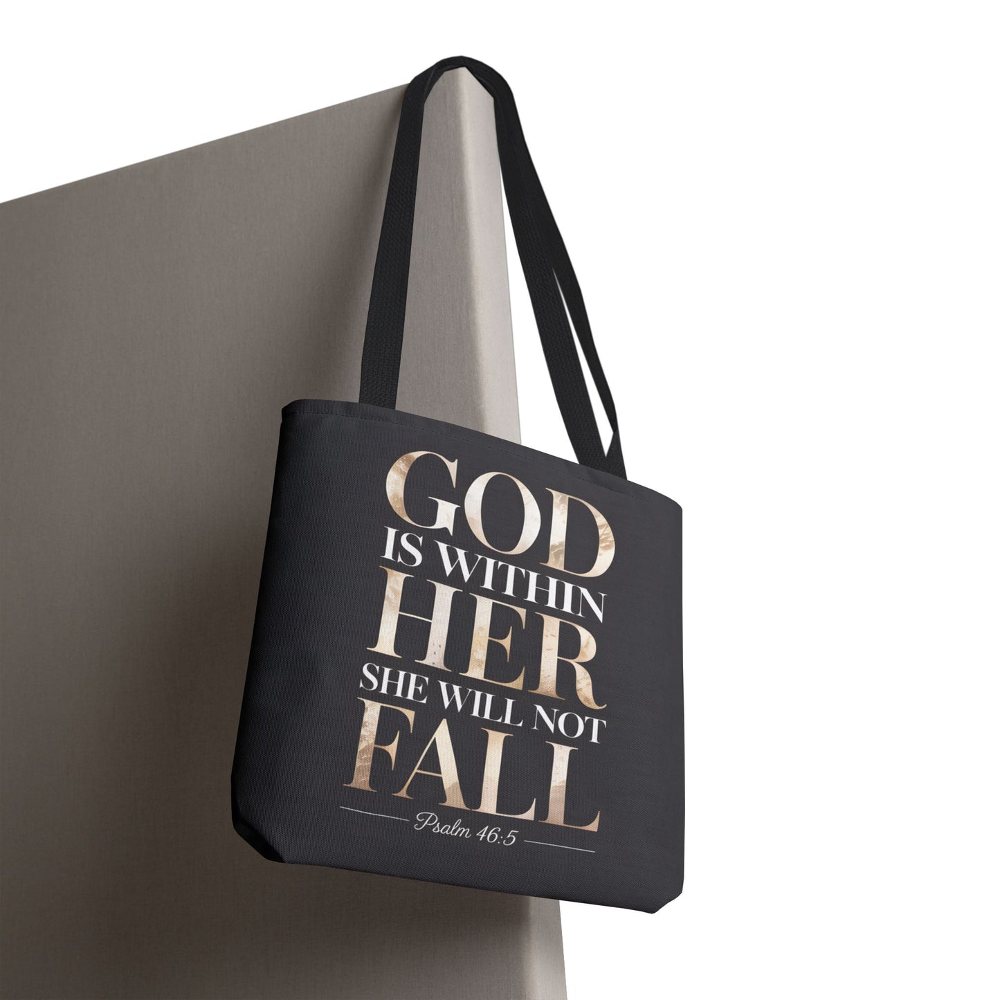 Copy of Psalm 46:5 Tote Bag, God Is Within Her She Will Not Fall Tote, Christian Scripture Tote, Faith Inspirational Bag for Women