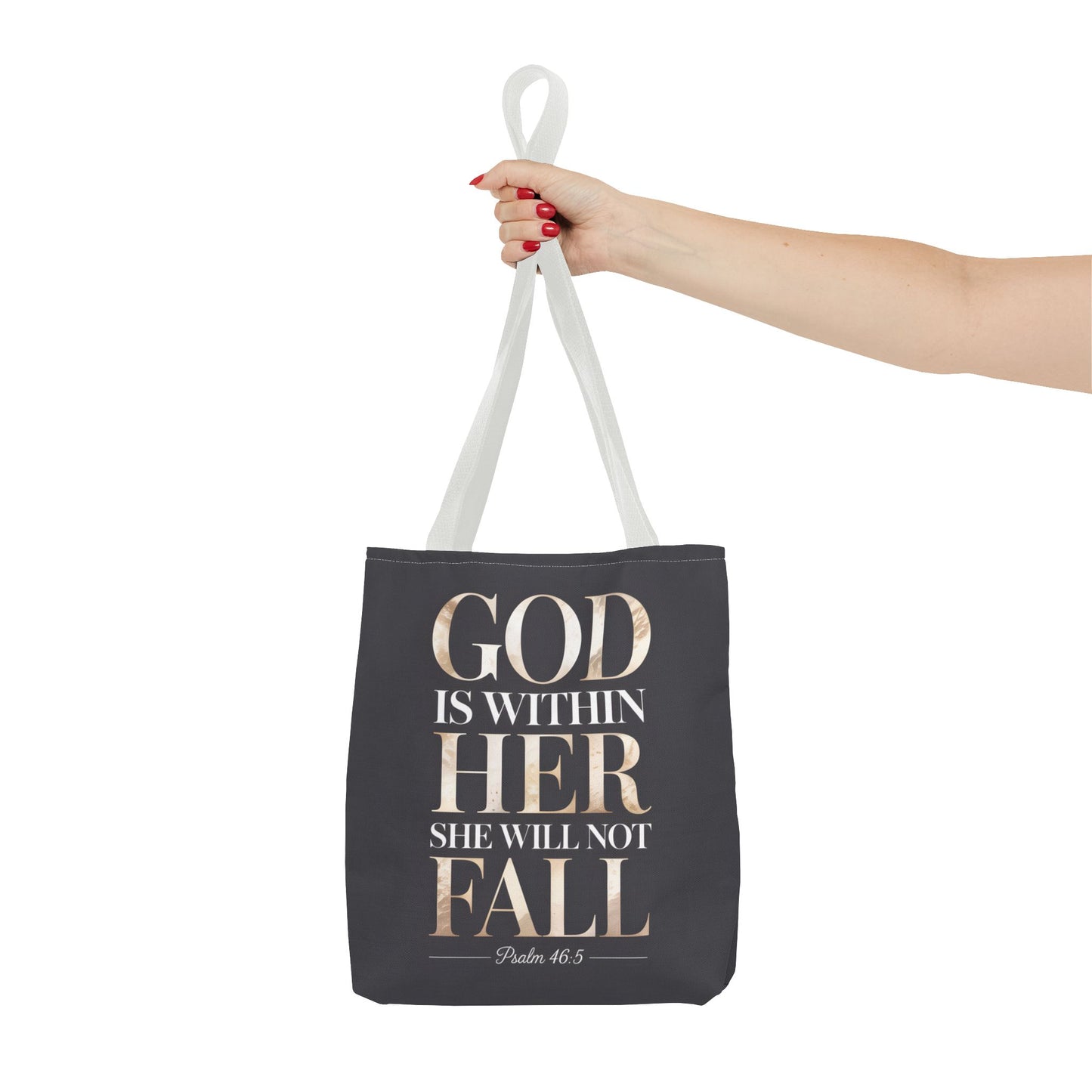 Copy of Psalm 46:5 Tote Bag, God Is Within Her She Will Not Fall Tote, Christian Scripture Tote, Faith Inspirational Bag for Women