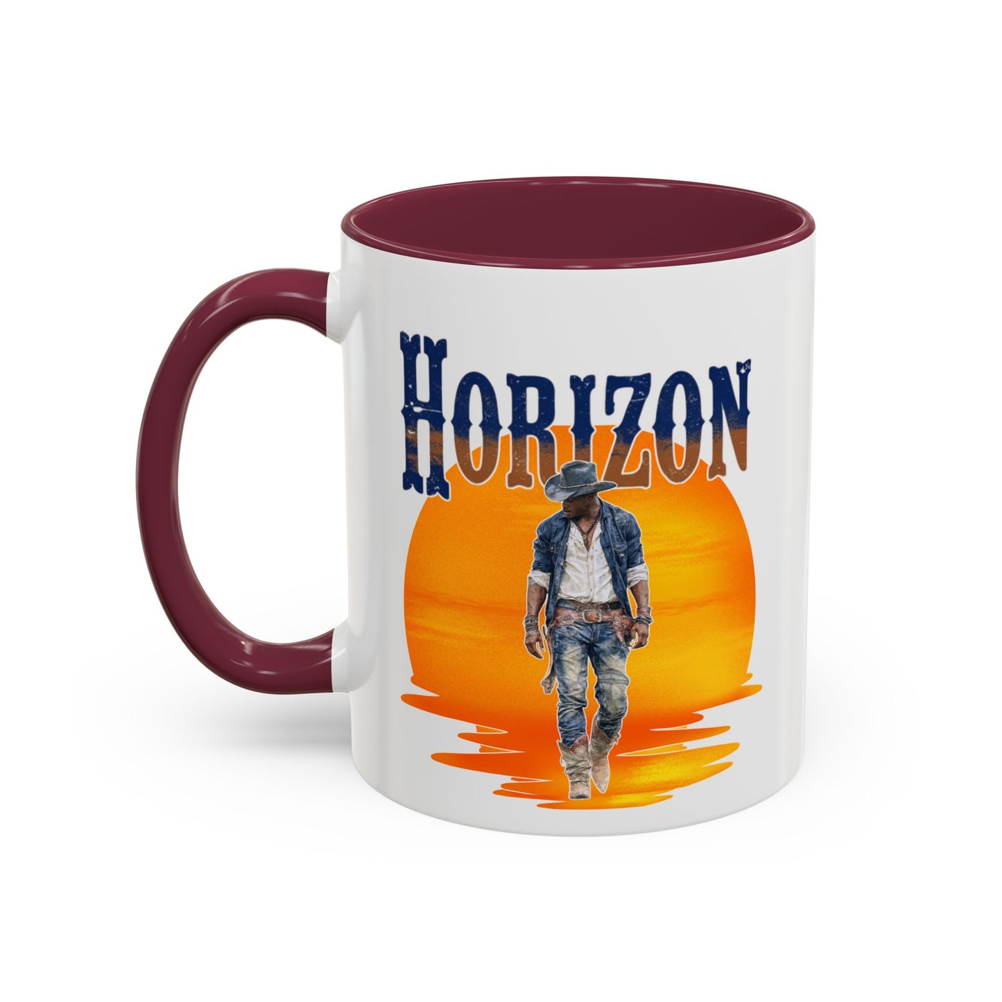 Horizon Cowboy Sunset Coffee Mug | Western Rodeo Gift | Rustic Cowboy Coffee Cup for Country Lifestyle Fans