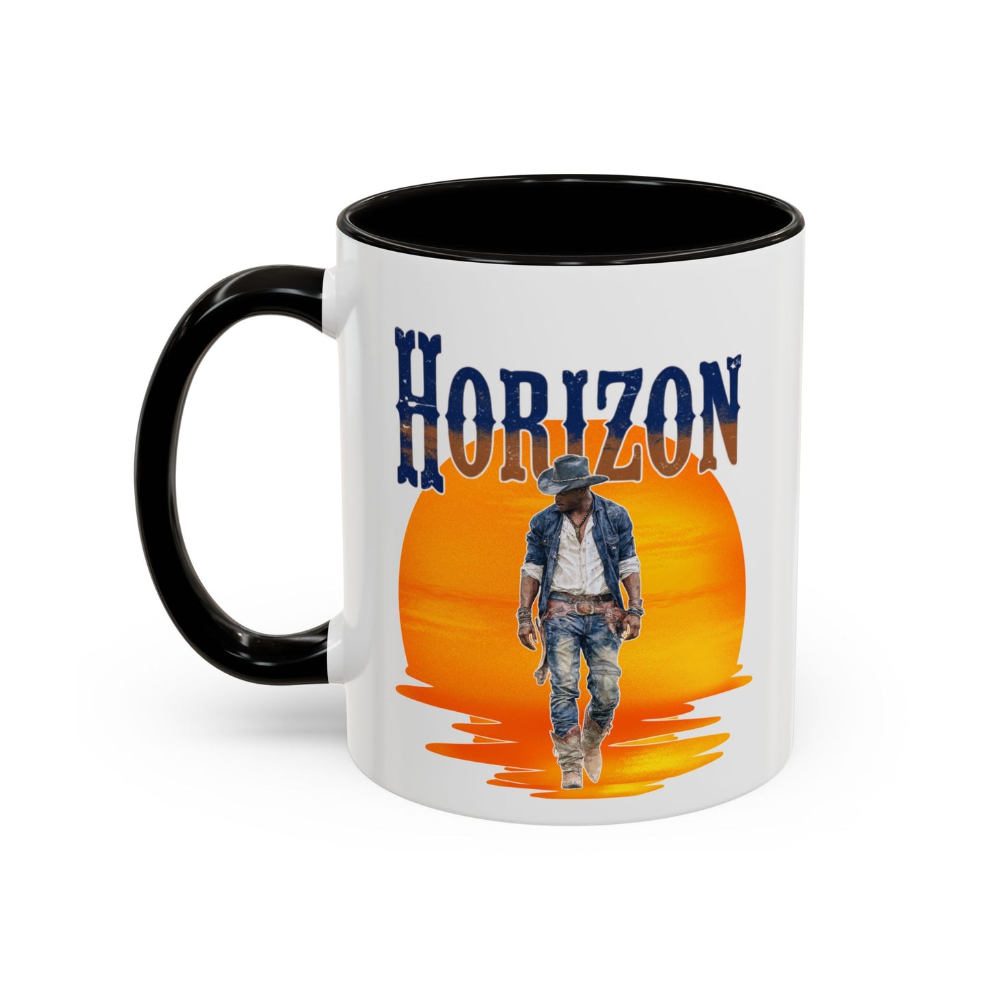 Horizon Cowboy Sunset Coffee Mug | Western Rodeo Gift | Rustic Cowboy Coffee Cup for Country Lifestyle Fans