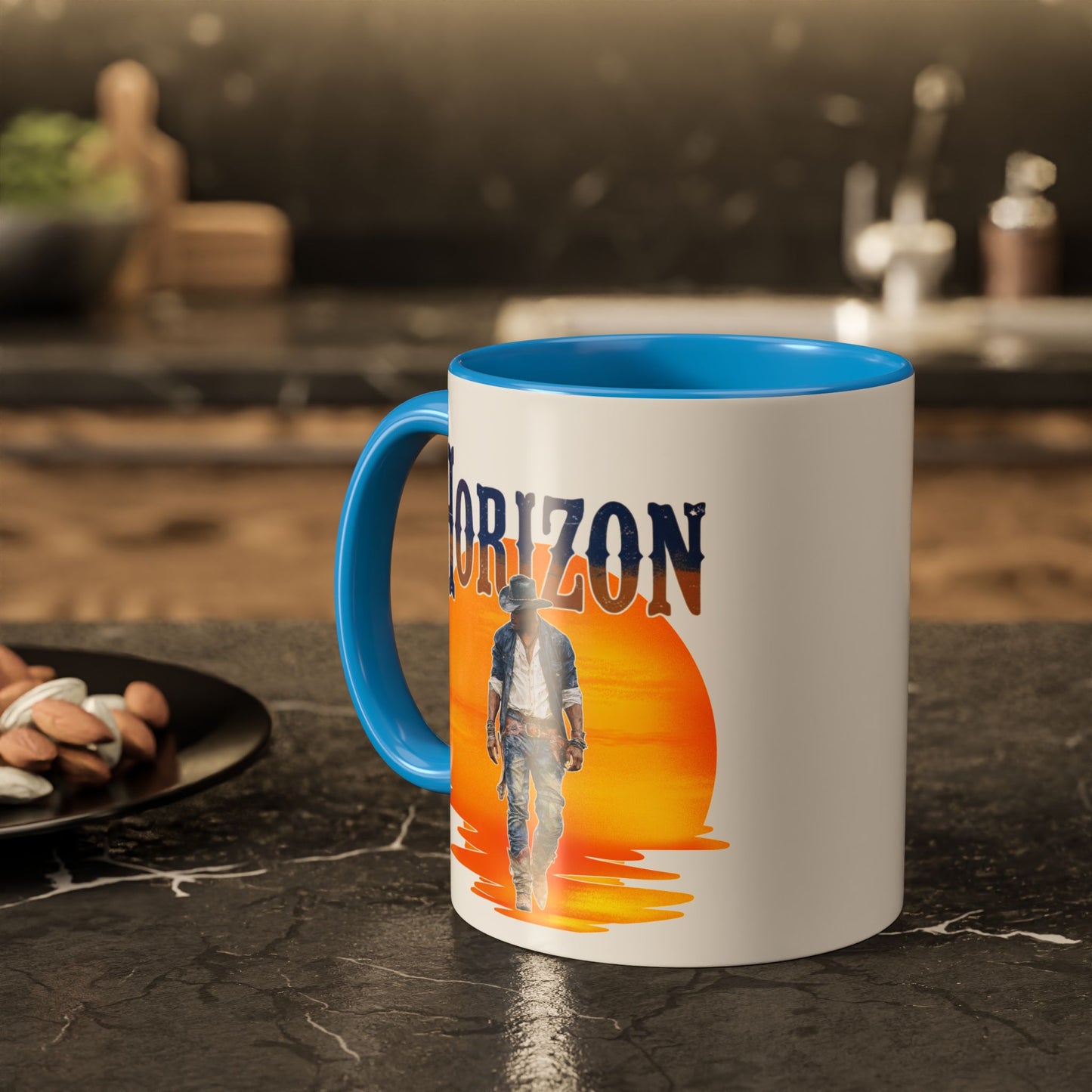 Horizon Cowboy Sunset Coffee Mug | Western Rodeo Gift | Rustic Cowboy Coffee Cup for Country Lifestyle Fans