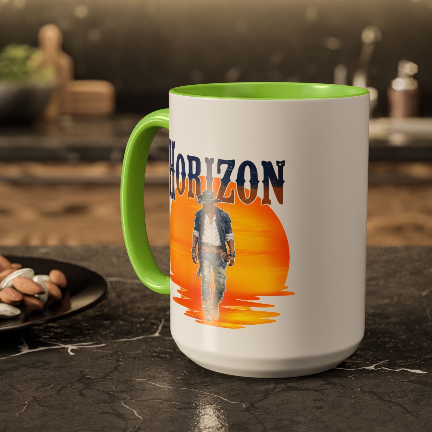 Horizon Cowboy Sunset Coffee Mug | Western Rodeo Gift | Rustic Cowboy Coffee Cup for Country Lifestyle Fans