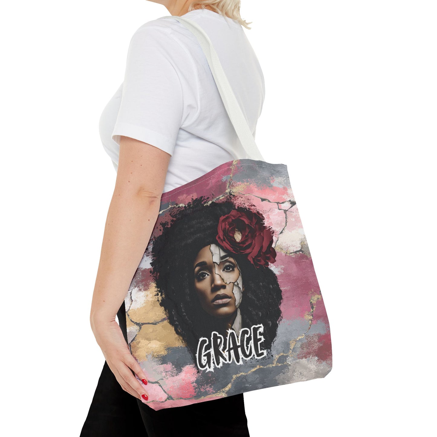 Grace (Colorful Edition) Tote Bag — Masks Off Collection