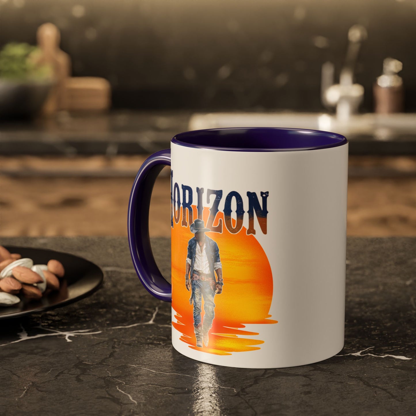 Horizon Cowboy Sunset Coffee Mug | Western Rodeo Gift | Rustic Cowboy Coffee Cup for Country Lifestyle Fans