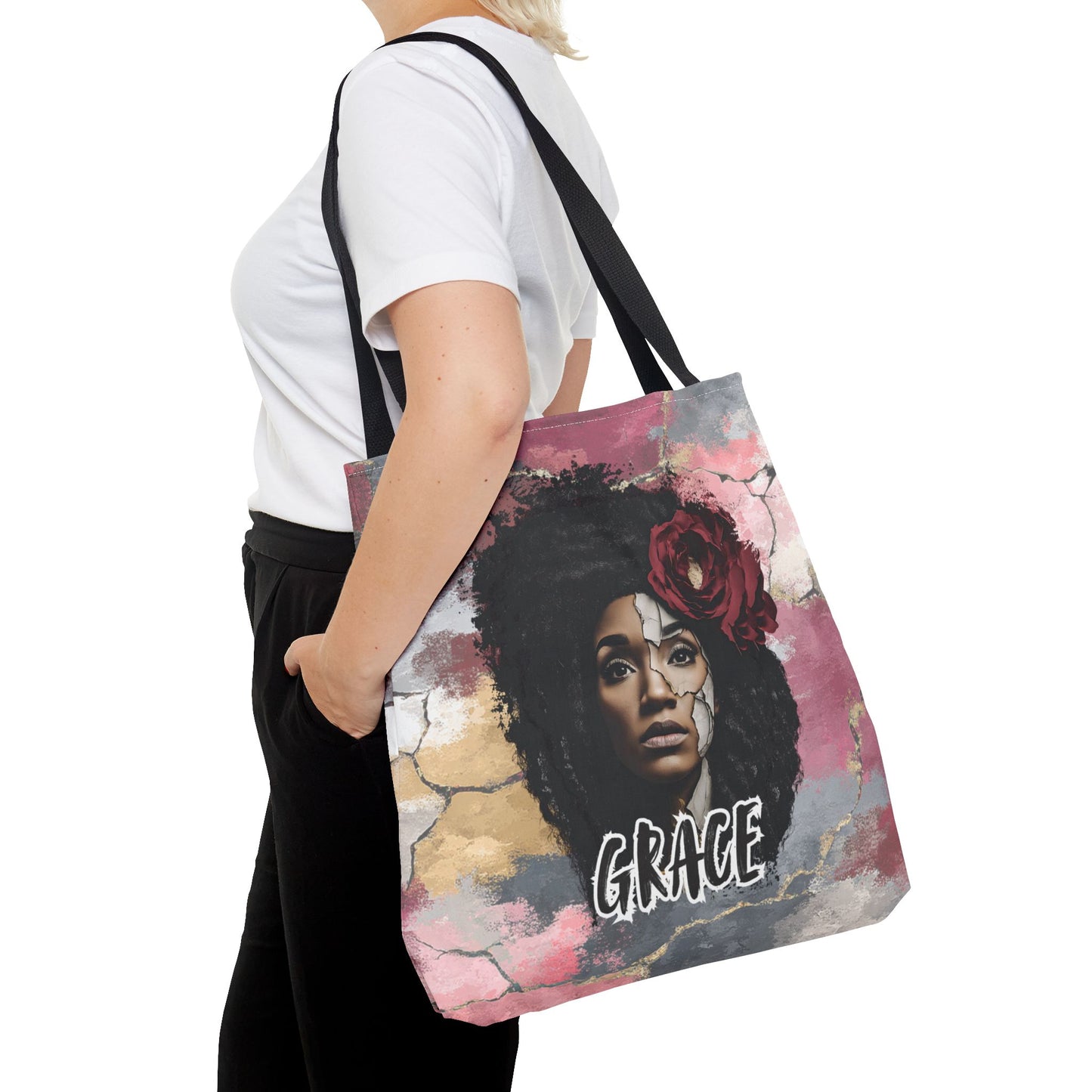 Grace (Colorful Edition) Tote Bag — Masks Off Collection