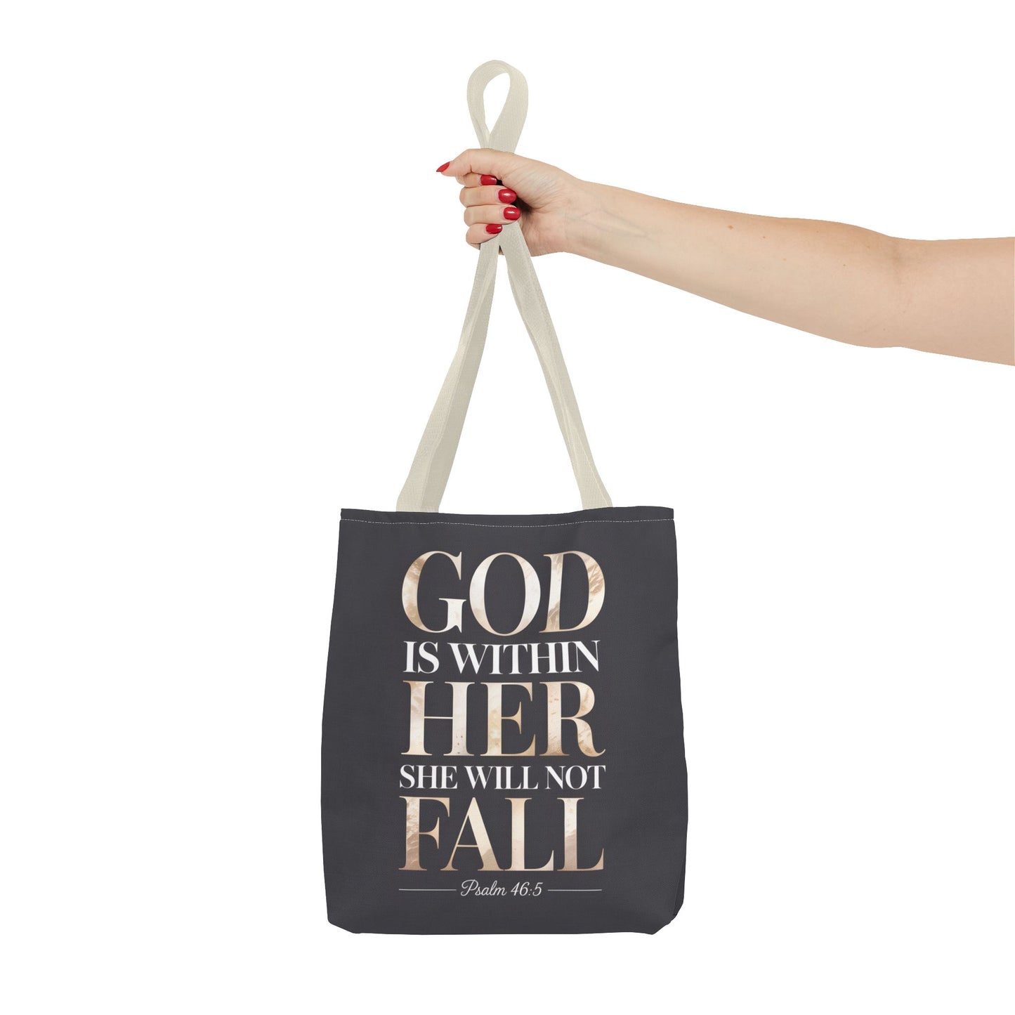 Copy of Psalm 46:5 Tote Bag, God Is Within Her She Will Not Fall Tote, Christian Scripture Tote, Faith Inspirational Bag for Women