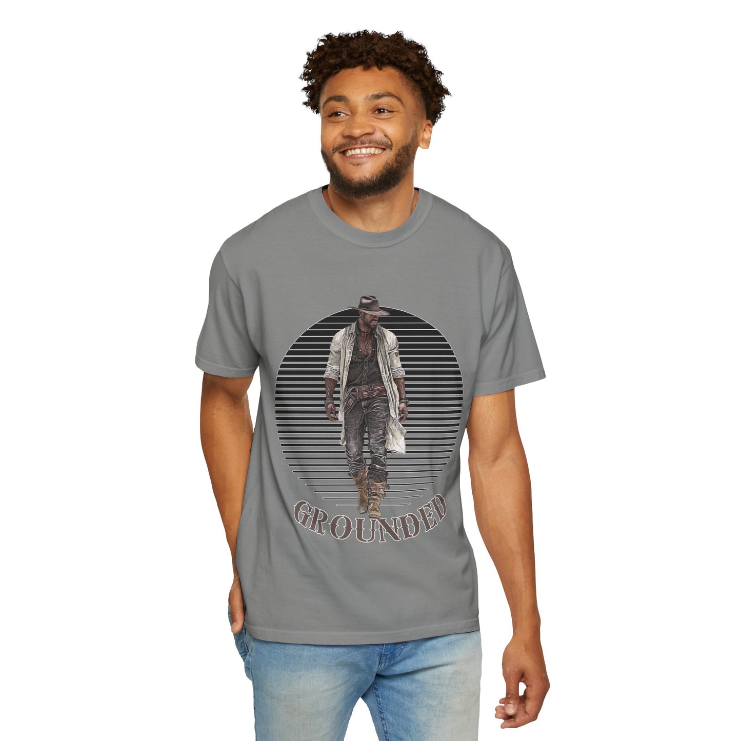 GROUNDED Cowboy Shirt - T-Shirt for Rodeo Lovers and Western Enthusiasts