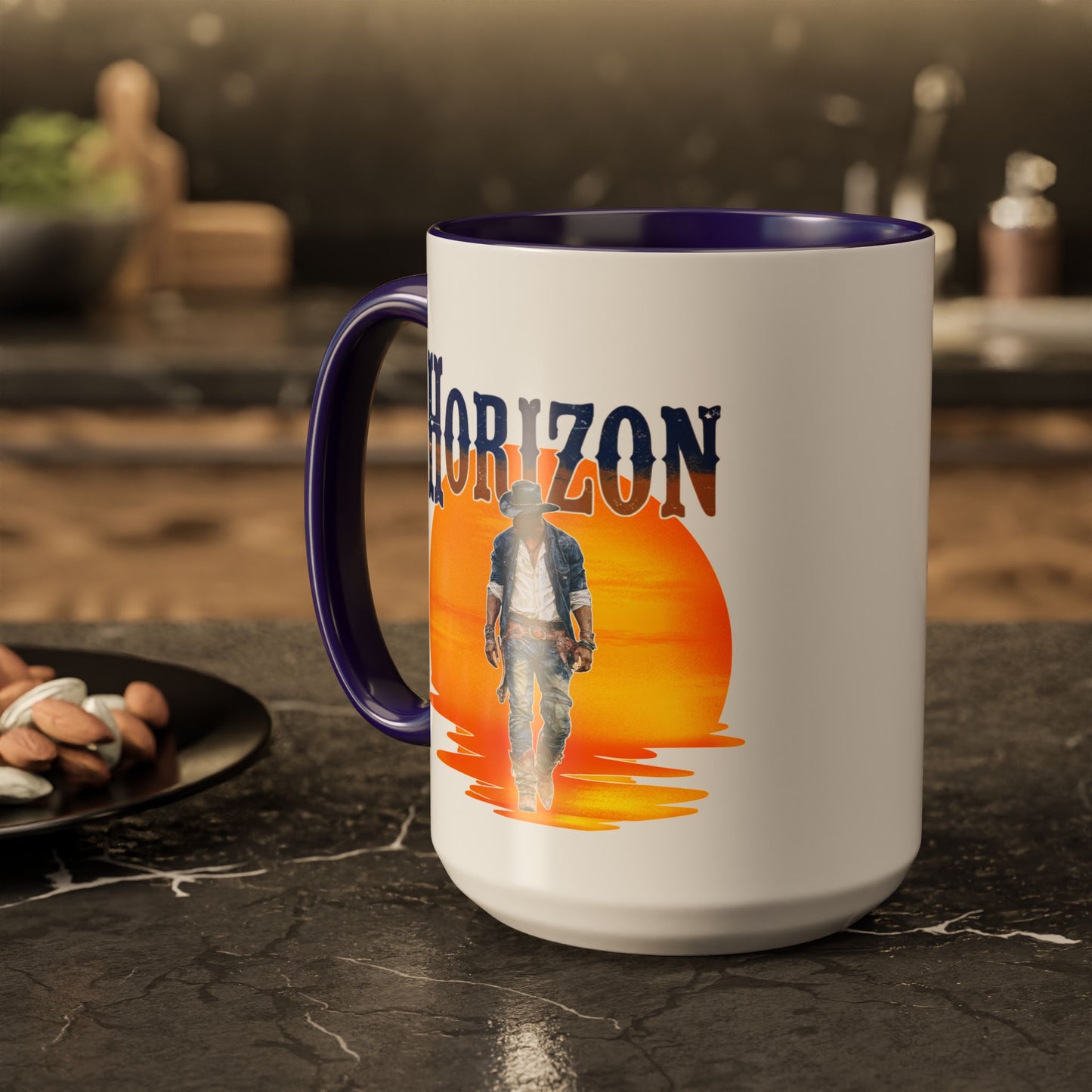 Horizon Cowboy Sunset Coffee Mug | Western Rodeo Gift | Rustic Cowboy Coffee Cup for Country Lifestyle Fans