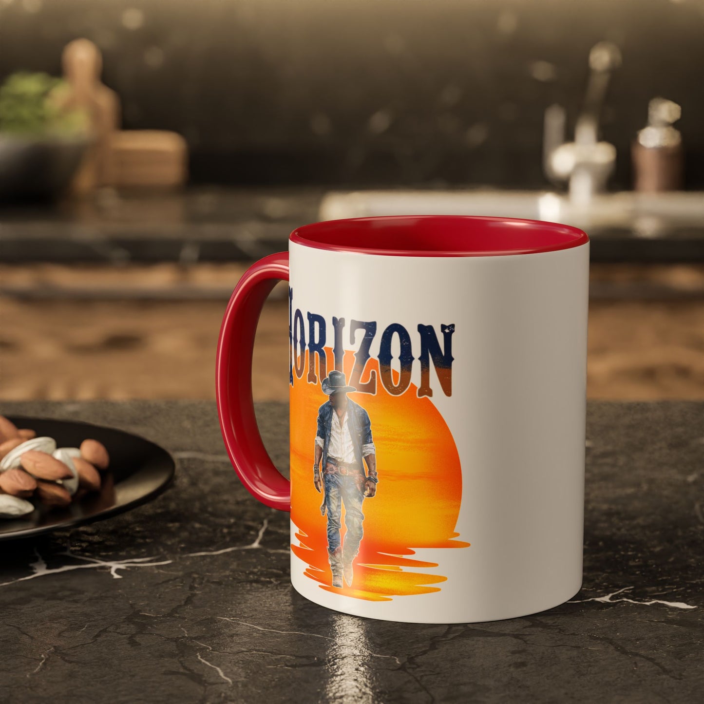 Horizon Cowboy Sunset Coffee Mug | Western Rodeo Gift | Rustic Cowboy Coffee Cup for Country Lifestyle Fans