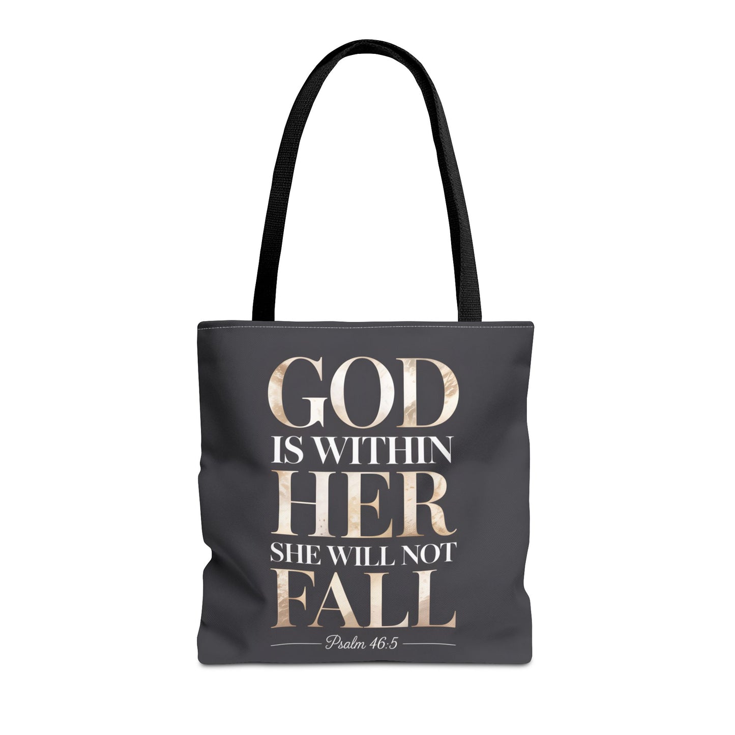 Copy of Psalm 46:5 Tote Bag, God Is Within Her She Will Not Fall Tote, Christian Scripture Tote, Faith Inspirational Bag for Women