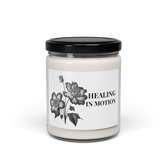 Healing in Motion Soy Candle, Warm Comfort Candle – Coconut Cream + Cardamom – Emotional Support 9oz Scented Jar (Aromatic Self-Care Gift)