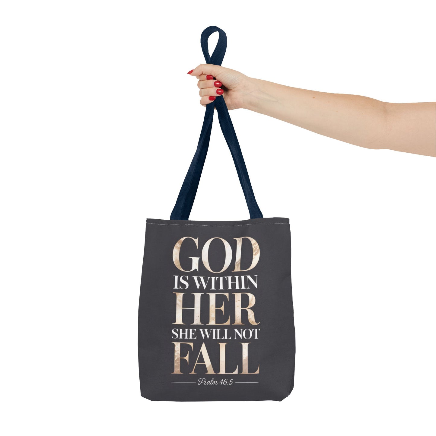 Copy of Psalm 46:5 Tote Bag, God Is Within Her She Will Not Fall Tote, Christian Scripture Tote, Faith Inspirational Bag for Women