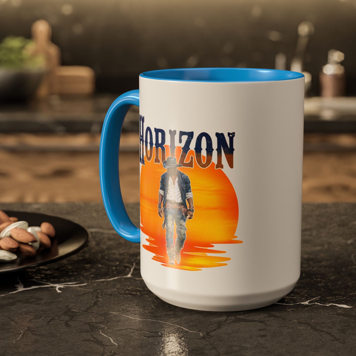 Horizon Cowboy Sunset Coffee Mug | Western Rodeo Gift | Rustic Cowboy Coffee Cup for Country Lifestyle Fans