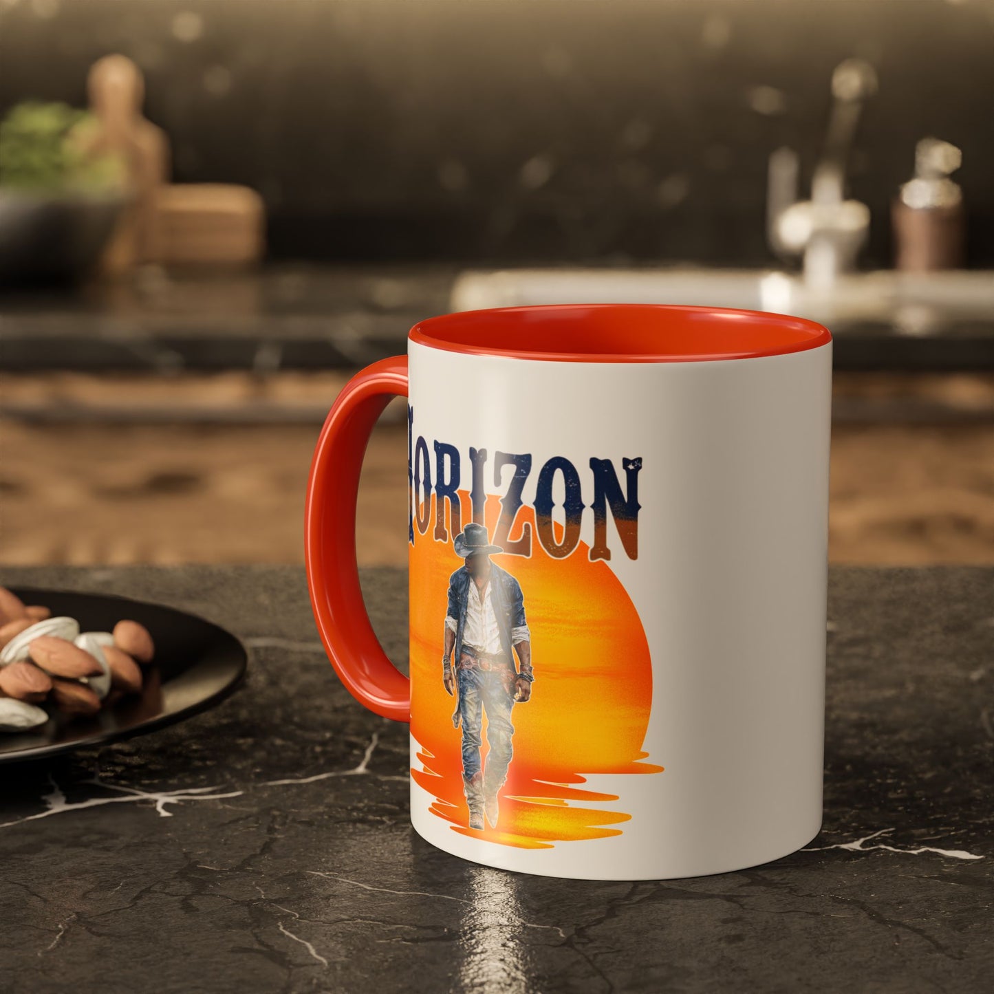 Horizon Cowboy Sunset Coffee Mug | Western Rodeo Gift | Rustic Cowboy Coffee Cup for Country Lifestyle Fans