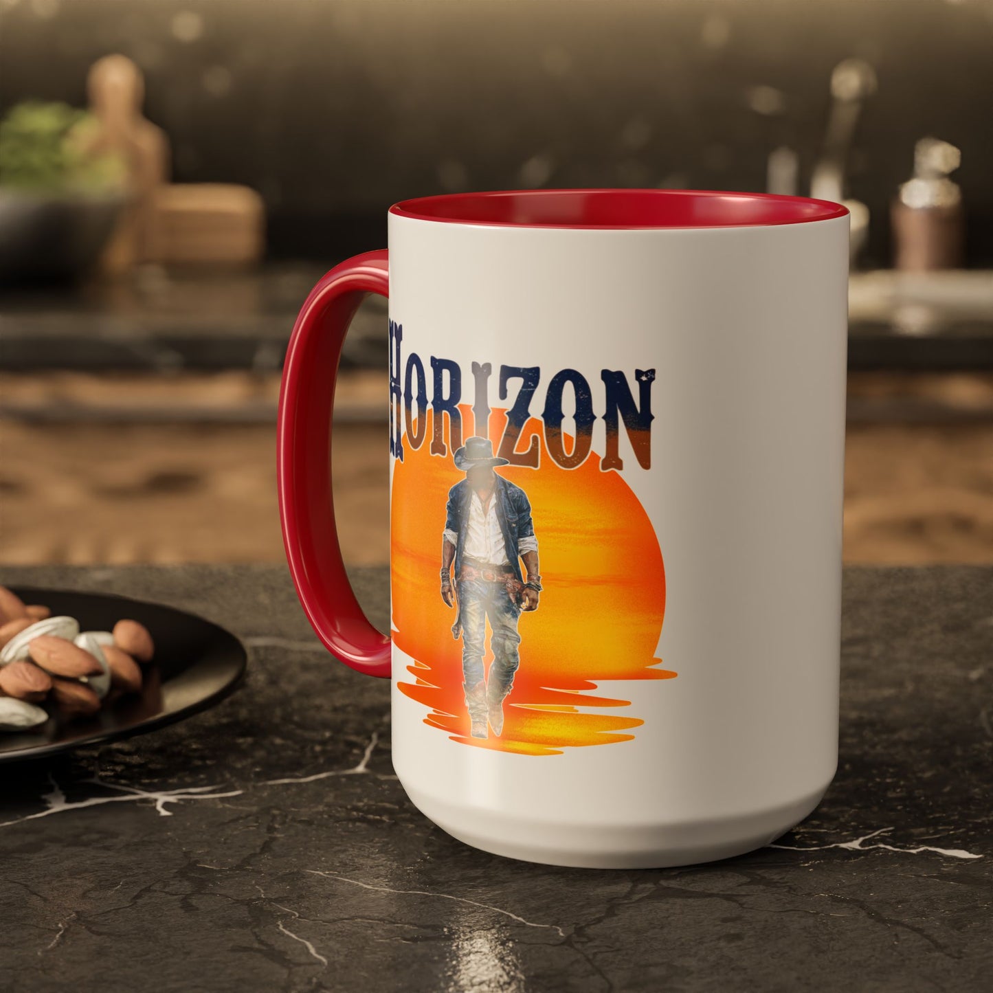 Horizon Cowboy Sunset Coffee Mug | Western Rodeo Gift | Rustic Cowboy Coffee Cup for Country Lifestyle Fans