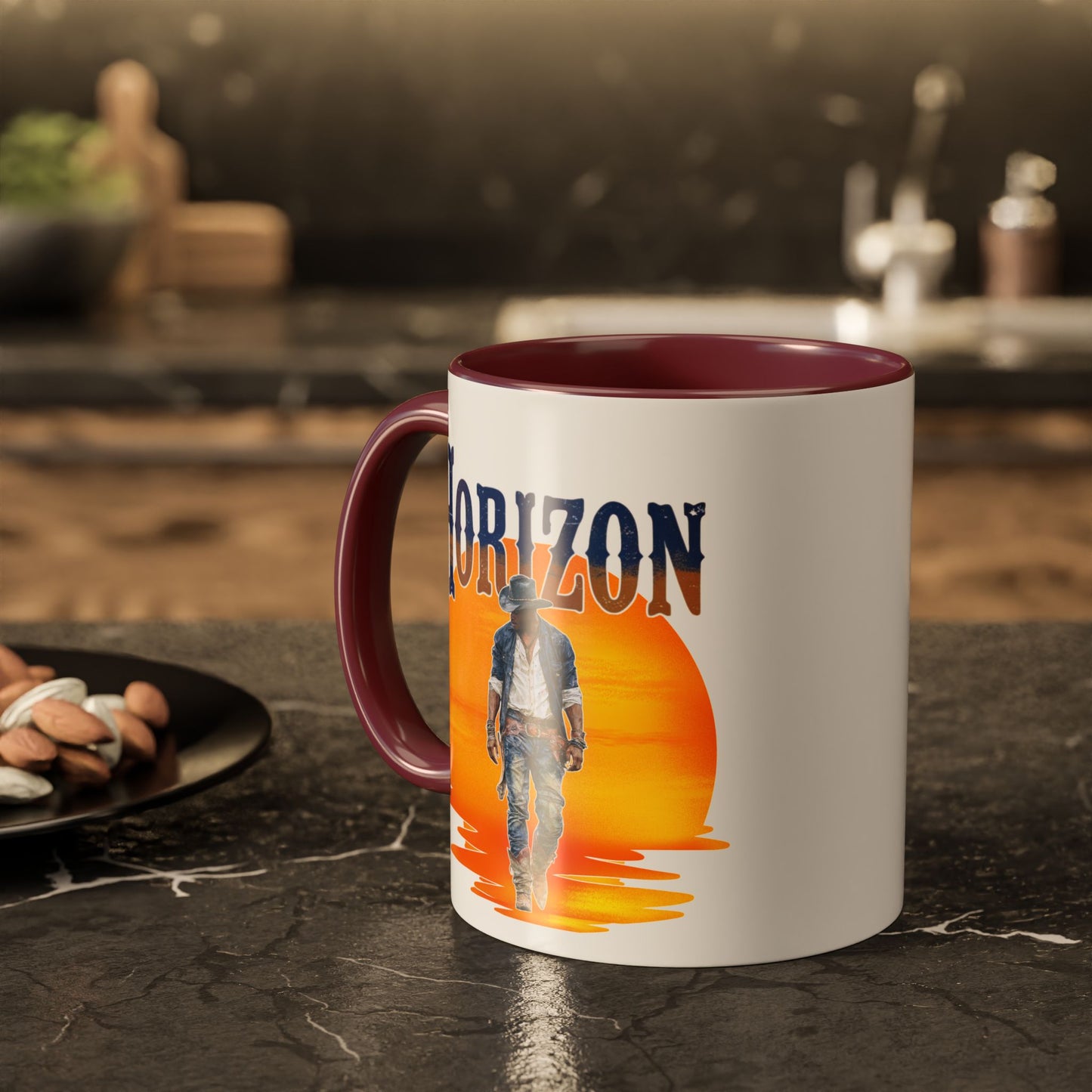 Horizon Cowboy Sunset Coffee Mug | Western Rodeo Gift | Rustic Cowboy Coffee Cup for Country Lifestyle Fans