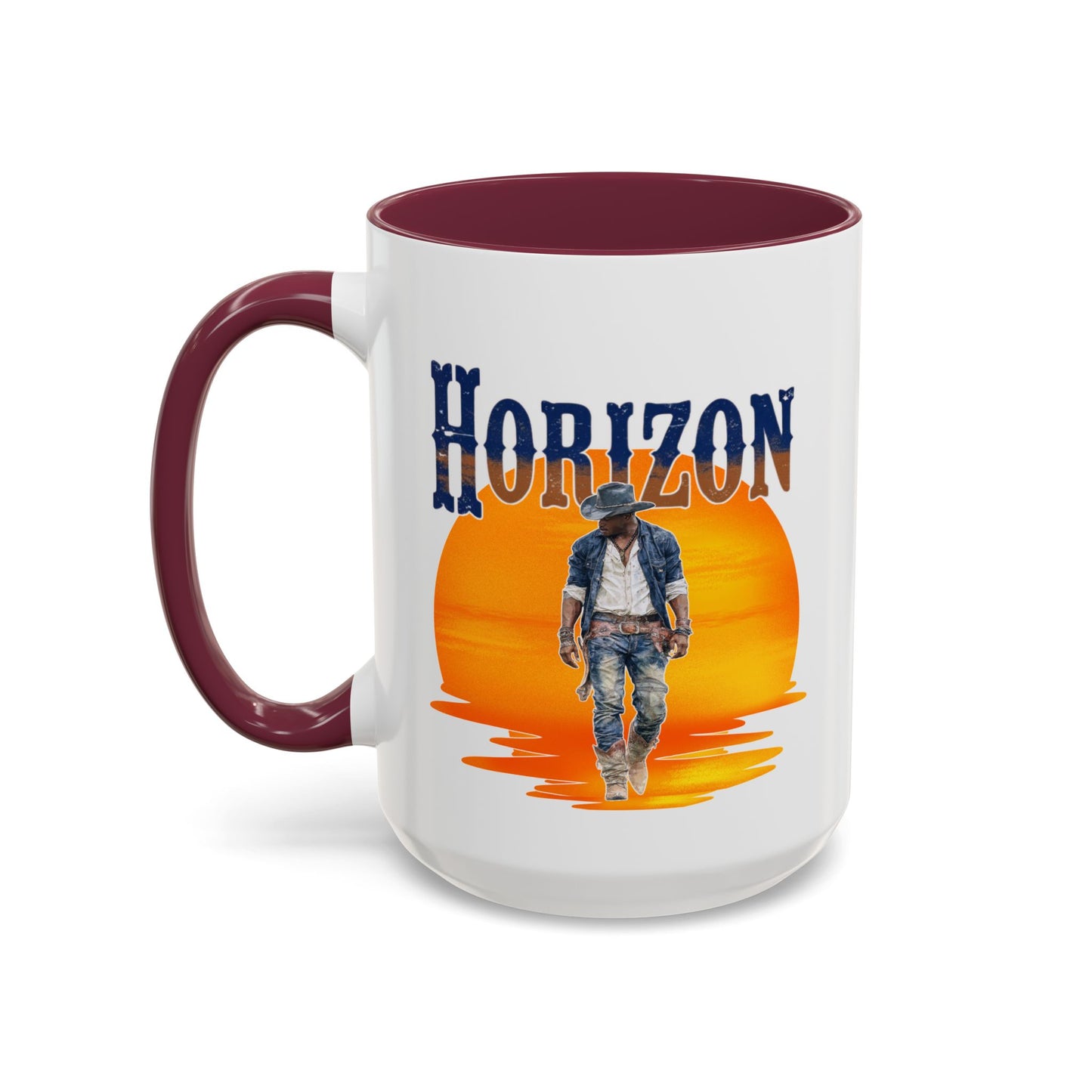 Horizon Cowboy Sunset Coffee Mug | Western Rodeo Gift | Rustic Cowboy Coffee Cup for Country Lifestyle Fans