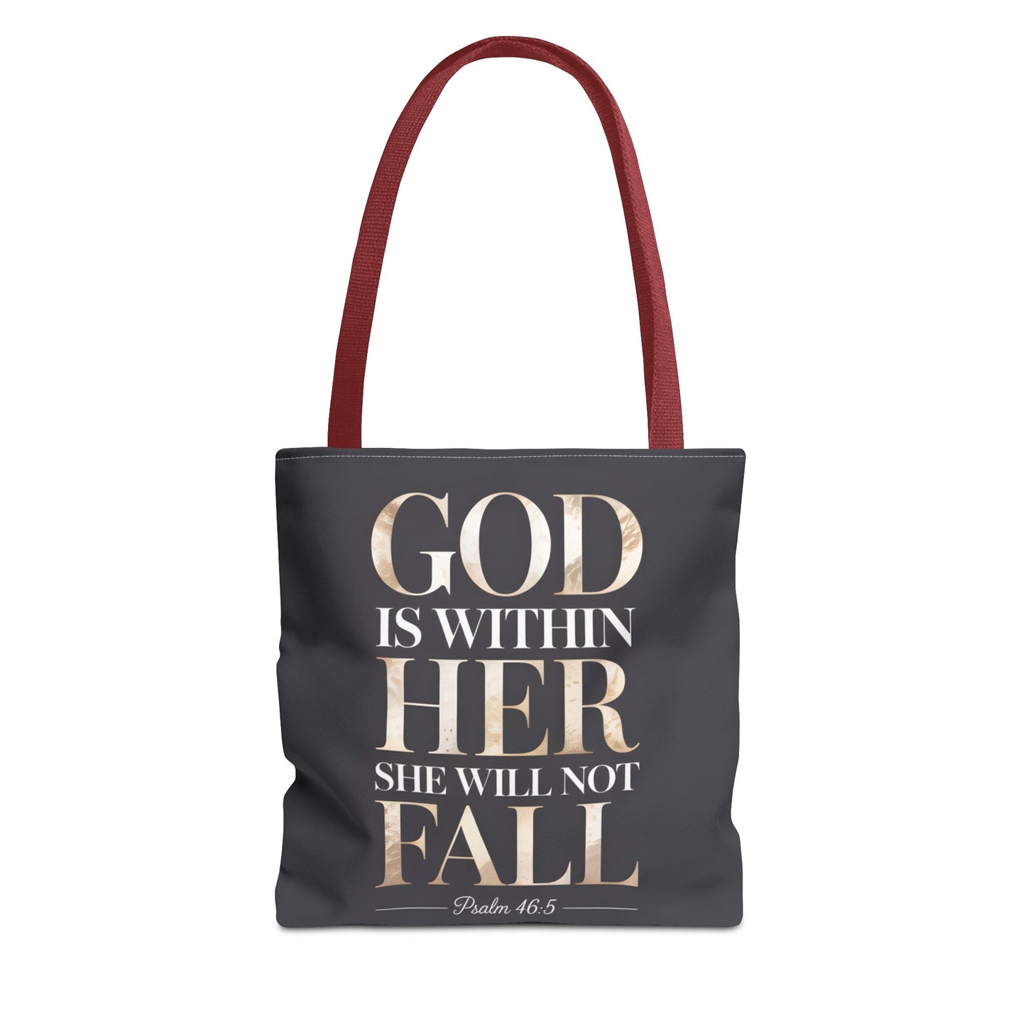 Copy of Psalm 46:5 Tote Bag, God Is Within Her She Will Not Fall Tote, Christian Scripture Tote, Faith Inspirational Bag for Women
