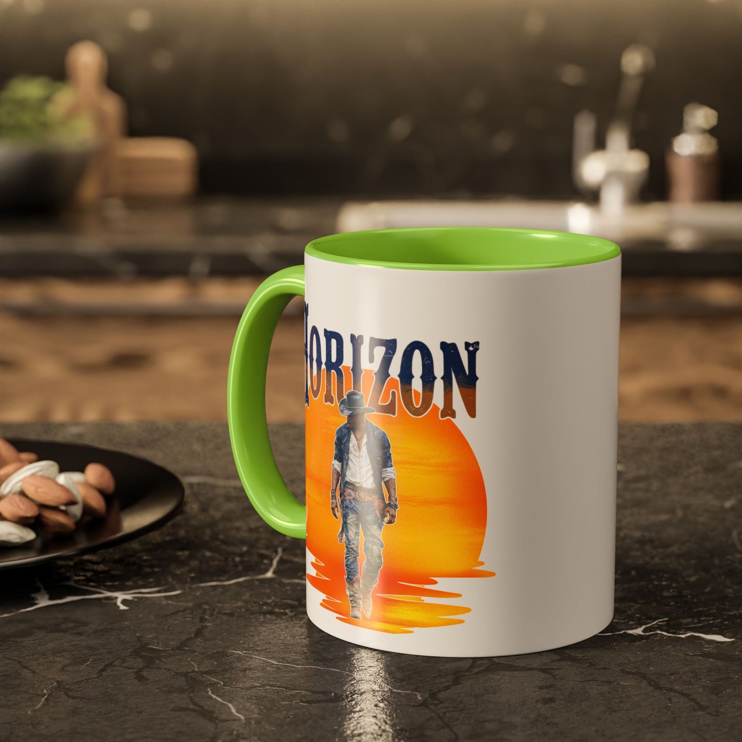 Horizon Cowboy Sunset Coffee Mug | Western Rodeo Gift | Rustic Cowboy Coffee Cup for Country Lifestyle Fans