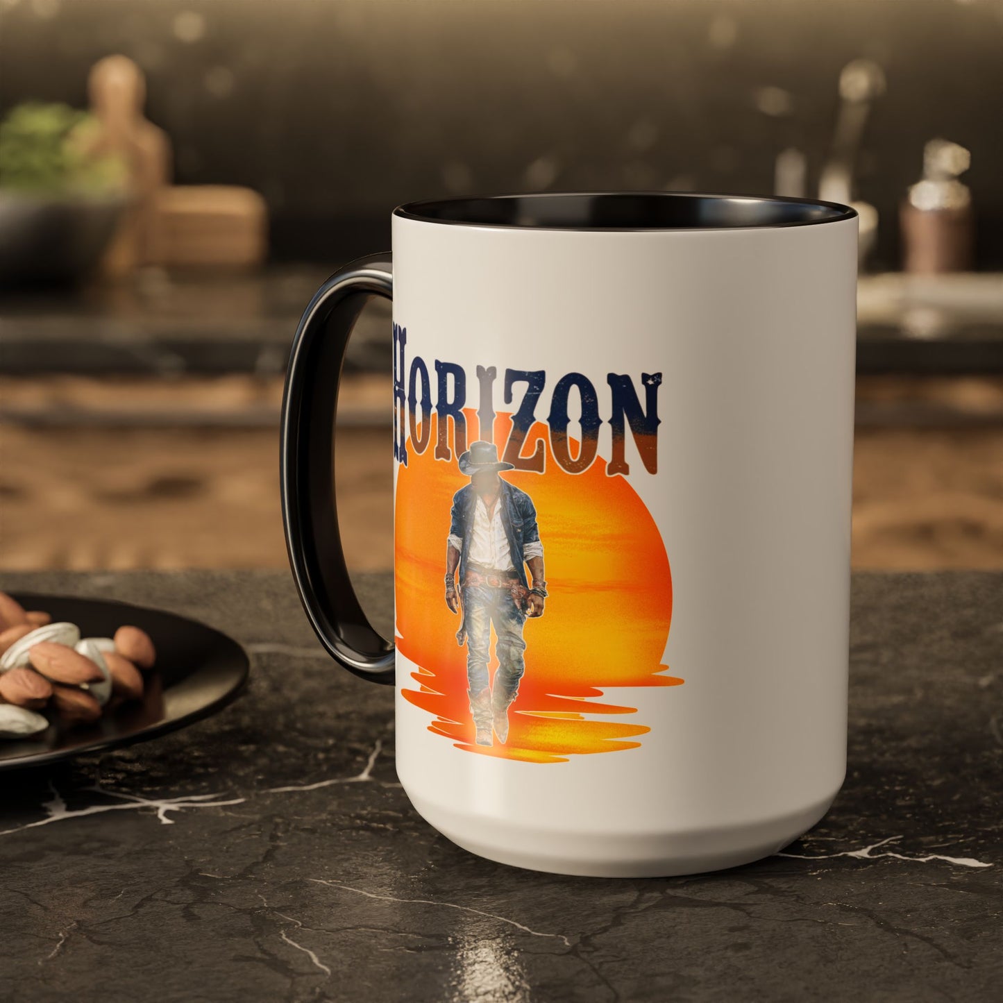 Horizon Cowboy Sunset Coffee Mug | Western Rodeo Gift | Rustic Cowboy Coffee Cup for Country Lifestyle Fans