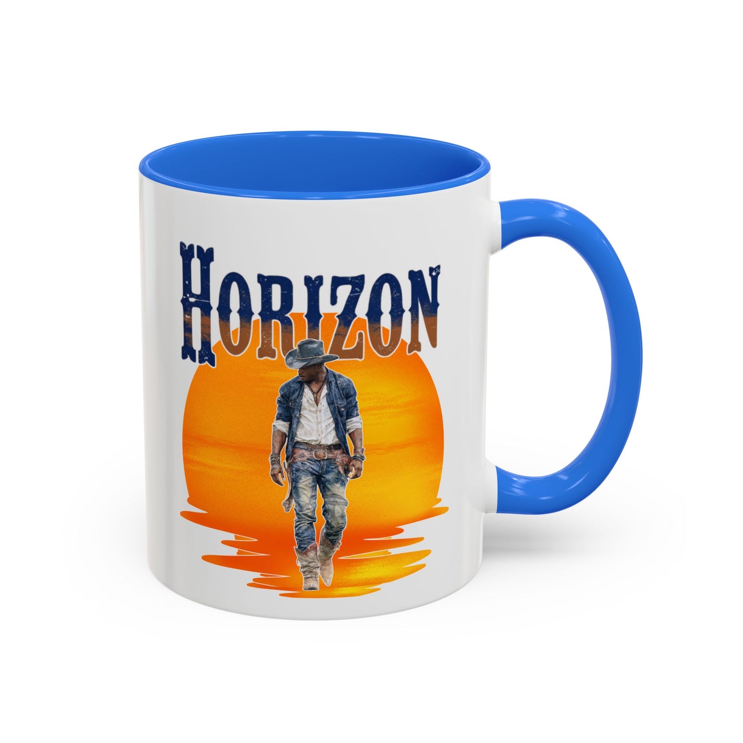 Horizon Cowboy Sunset Coffee Mug | Western Rodeo Gift | Rustic Cowboy Coffee Cup for Country Lifestyle Fans