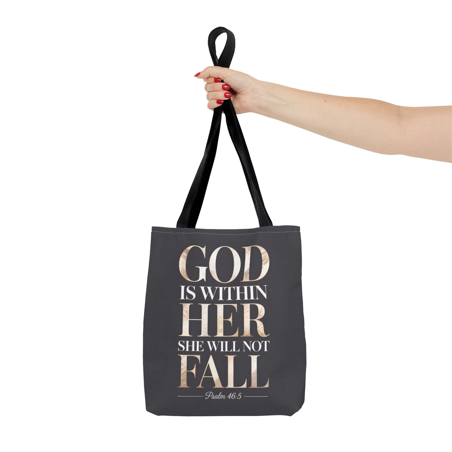 Copy of Psalm 46:5 Tote Bag, God Is Within Her She Will Not Fall Tote, Christian Scripture Tote, Faith Inspirational Bag for Women