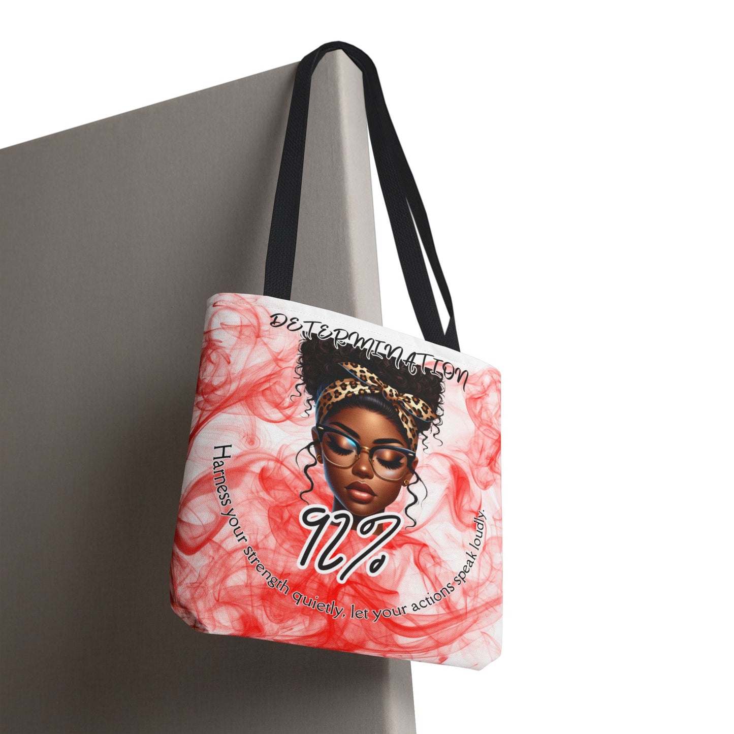 Determination 92% Tote Bag,  Inspiring Afrocentric Art Tote for Women, Strength & Motivation Everyday Carry